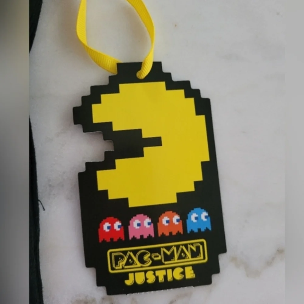 Justice White and Black Ribbed Pac Man Ghosts Tank Top Size XS Heart Of Justice